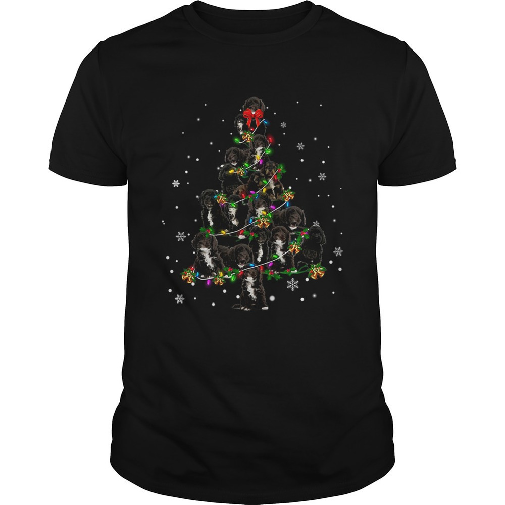 Black Cockapoo Christmas Tree Tshirt